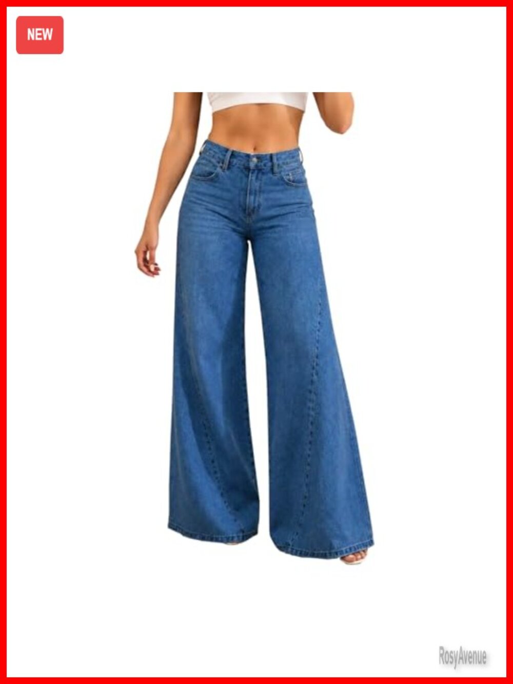 High Waist Wide Leg Flare Bell Bottom Stretch Jeans